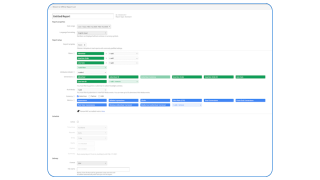 DV360 Reporting Settings